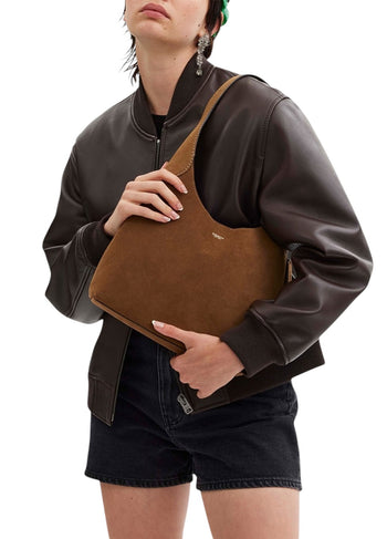 Coach Brooklyn Suede Shoulder Bag 28 Cedar