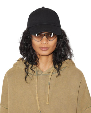 Acne Studios Cotton Baseball Cap Black
