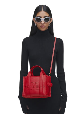 Marc Jacobs Leather Mini Tote Bag Red