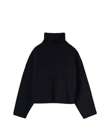 Toteme Wool-blend Rib Knit Black