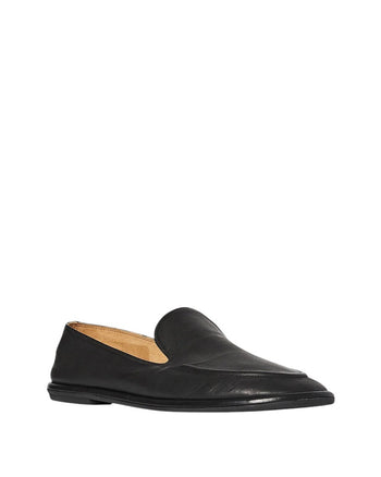 The Row Canal Loafer in Leather Black