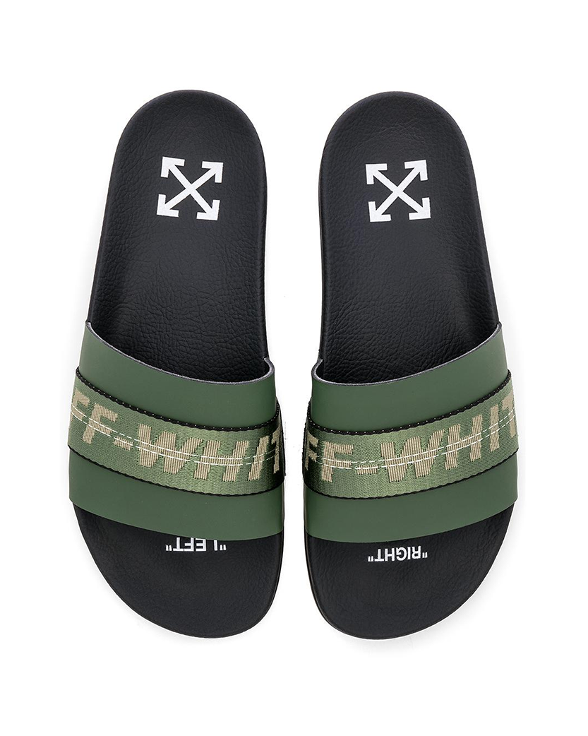 Off-White Industrial Sliders Green