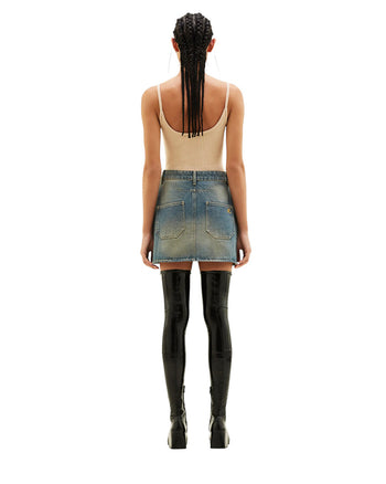 Courreges Reedition Rib Knit Tank Top Sand