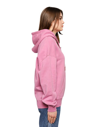 Isabel Marant Étoile Mansel flocked-logo hoodie Raspberry Pink