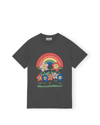 GANNI Rainbow T-Shirt Grey