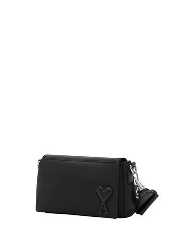 AMI Paris Marcel Nylon Lunch Box Bag Black