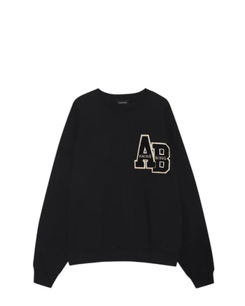 Anine Bing Miles Sweatshirt Letterman Black