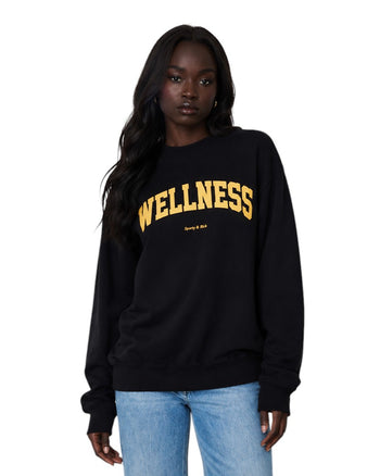 Sporty & Rich Wellness Ivy Crewneck Black/Yellow