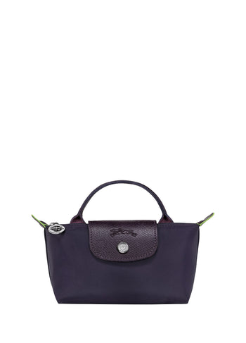 Longchamp Le Pliage Green Pouch With Handle Bilberry