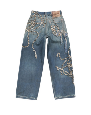 Acne Studios Trompe-L'Oeil Crystal 1981 Jeans Mid Blue