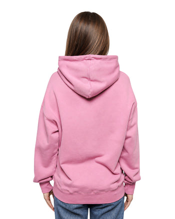 Isabel Marant Étoile Mansel flocked-logo hoodie Raspberry Pink