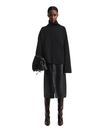 Toteme Wool-blend Rib Knit Black