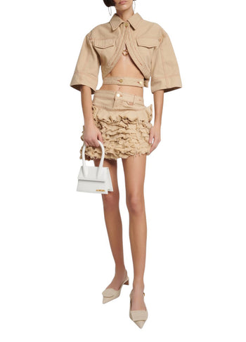 Jacquemus Le Chiquito Medium leather bag White