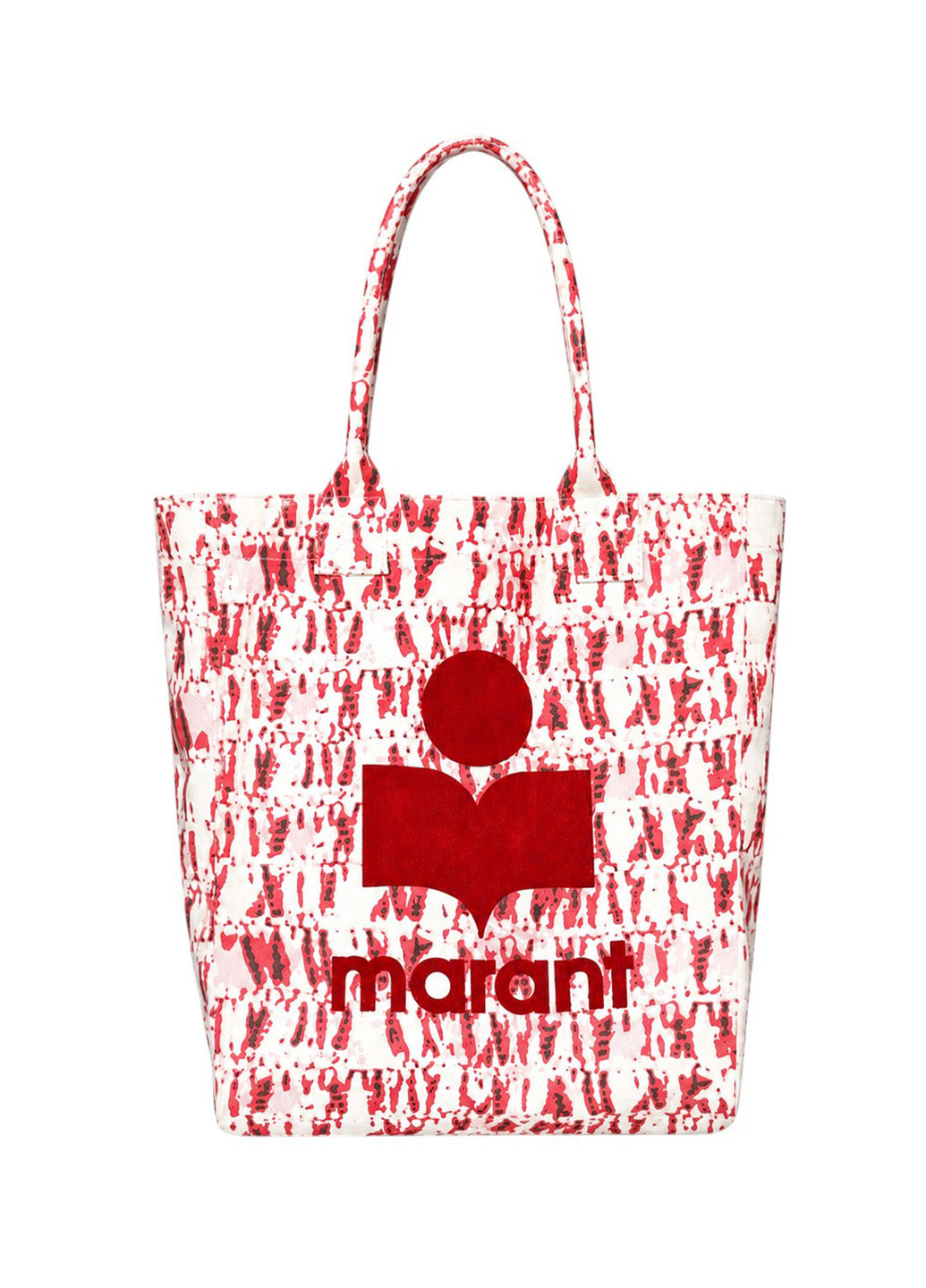 Isabel Marant Yenky Logo Canvas Tote Bag Red/White