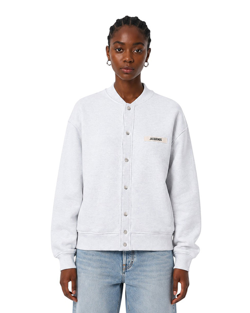 Jacquemus The Gros Grain Cardigan Grey