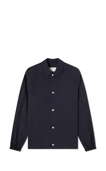 Jil Sander Logo Print Back Coach Jacket Black