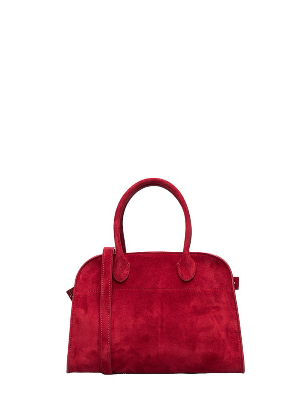 The Row Soft Margaux 10 Bag in Suede Red