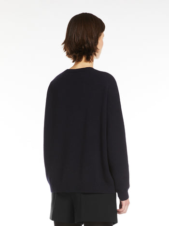 Max Mara Oversized Wool and Cashmere Jumper Ultramarine