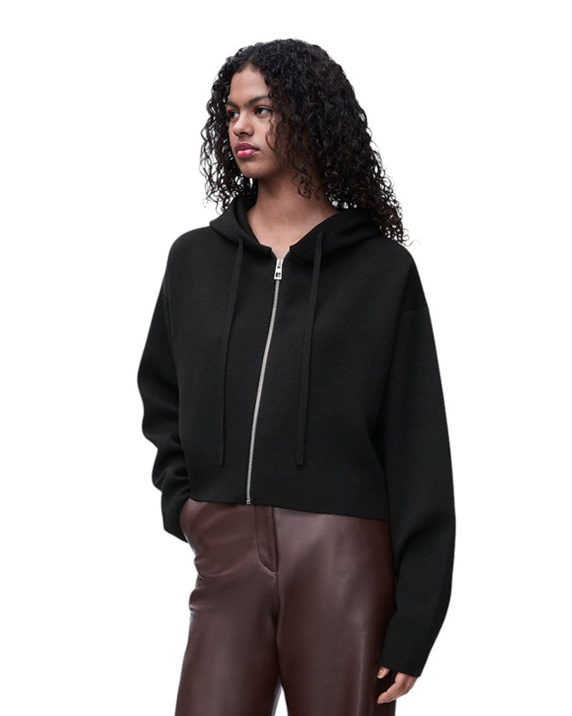 Loewe Anagram Zip Hoodie Black