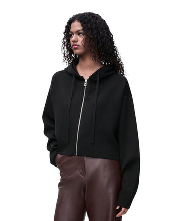 Loewe Anagram Zip Hoodie Black