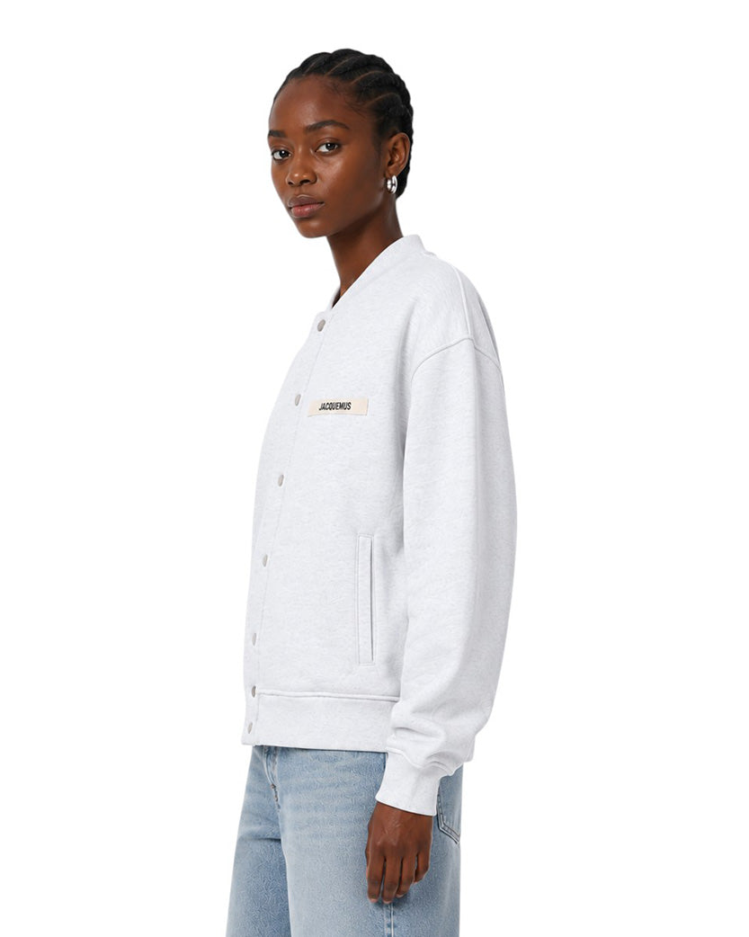 Jacquemus The Gros Grain Cardigan Grey