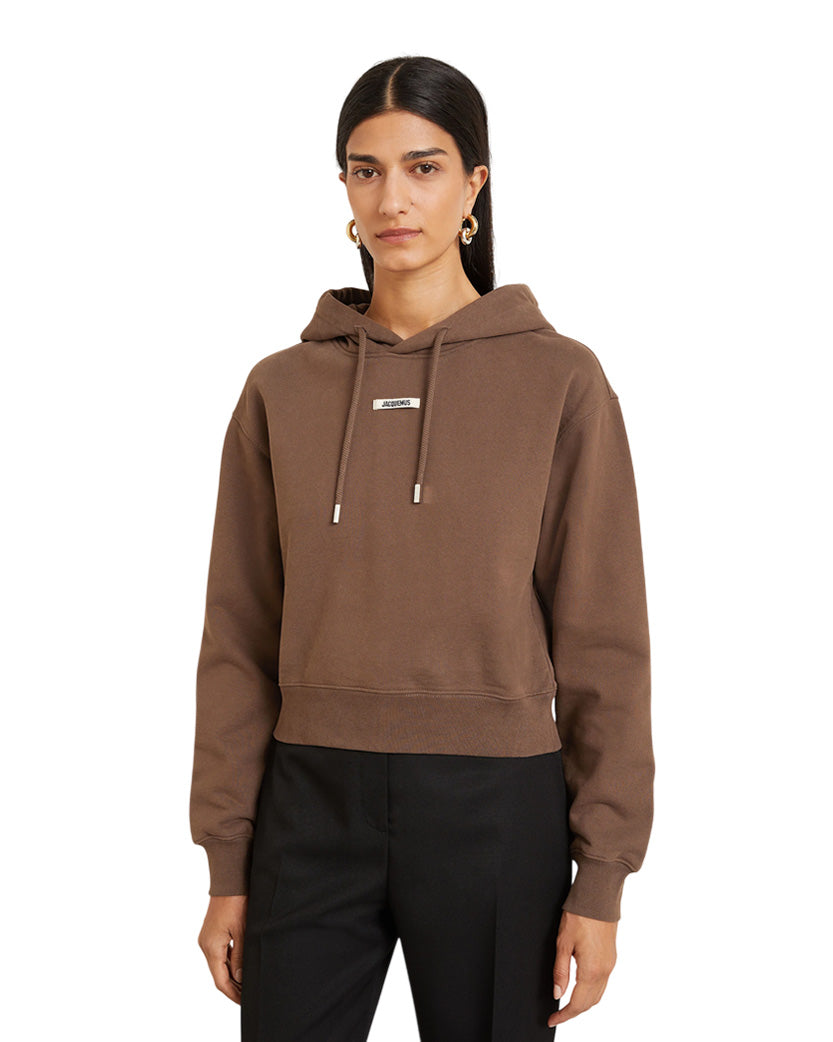 Jacquemus The Gros Grain Hoodie Brown