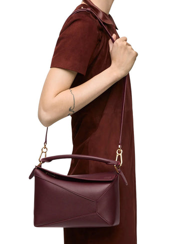 Loewe Small Puzzle Bag Classic Calfskin Dark Burgundy