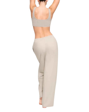 Skims French Terry Straight Leg Pant Ecru