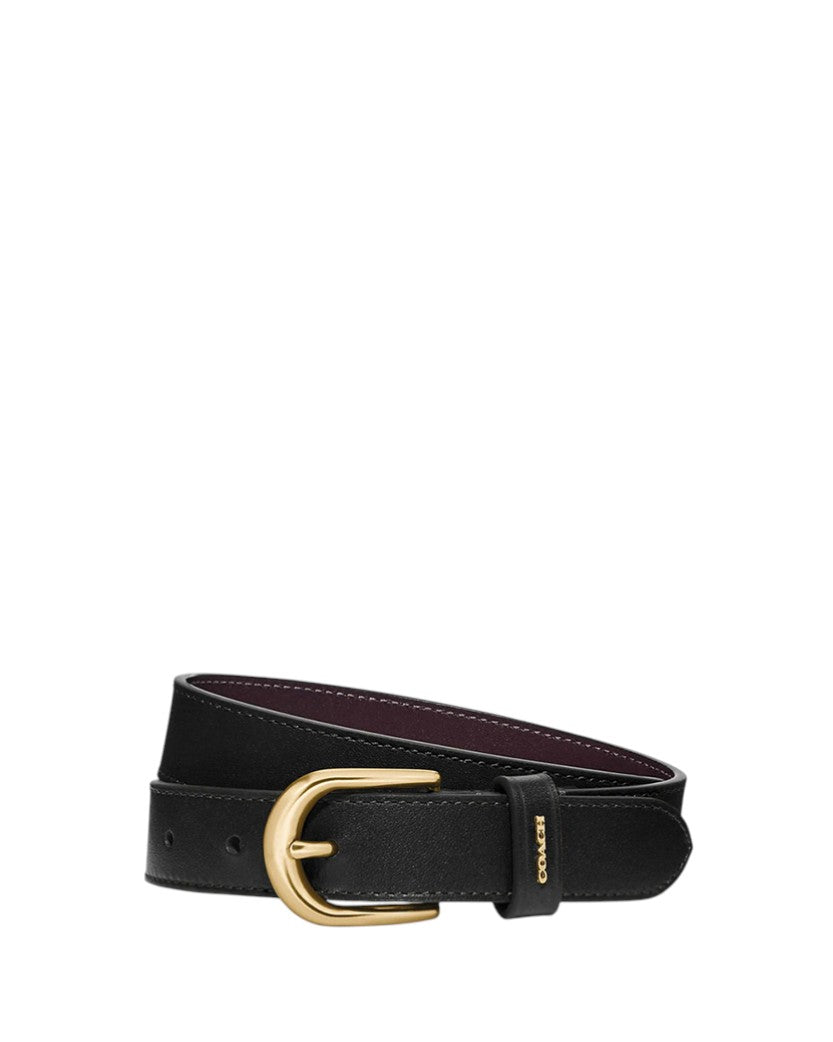 Coach Classic Buckle Belt Leather Black