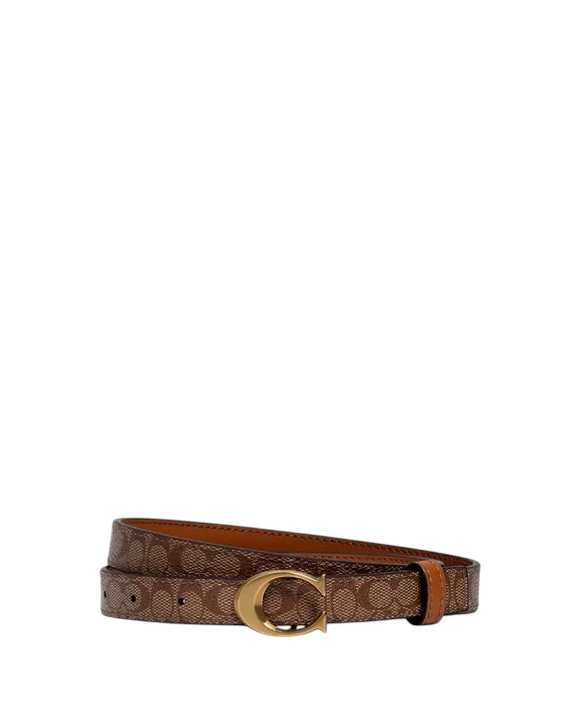 Coach Signature Buckle Belt Brown
