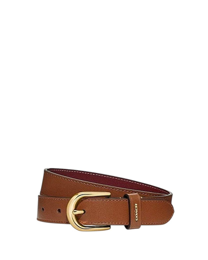 Coach Classic Buckle Belt Leather Brown