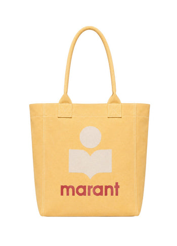 Isabel Marant Yenky Logo Canvas Tote Bag Yellow