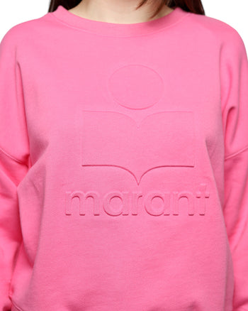 Isabel Marant Mobyli Sweatshirt Embossed Neon Pink