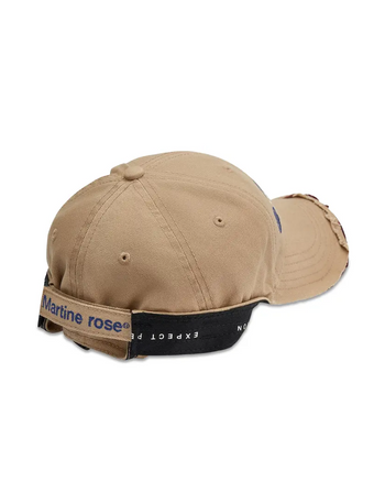 Martine Rose Distressed Roll Back Cap Beige