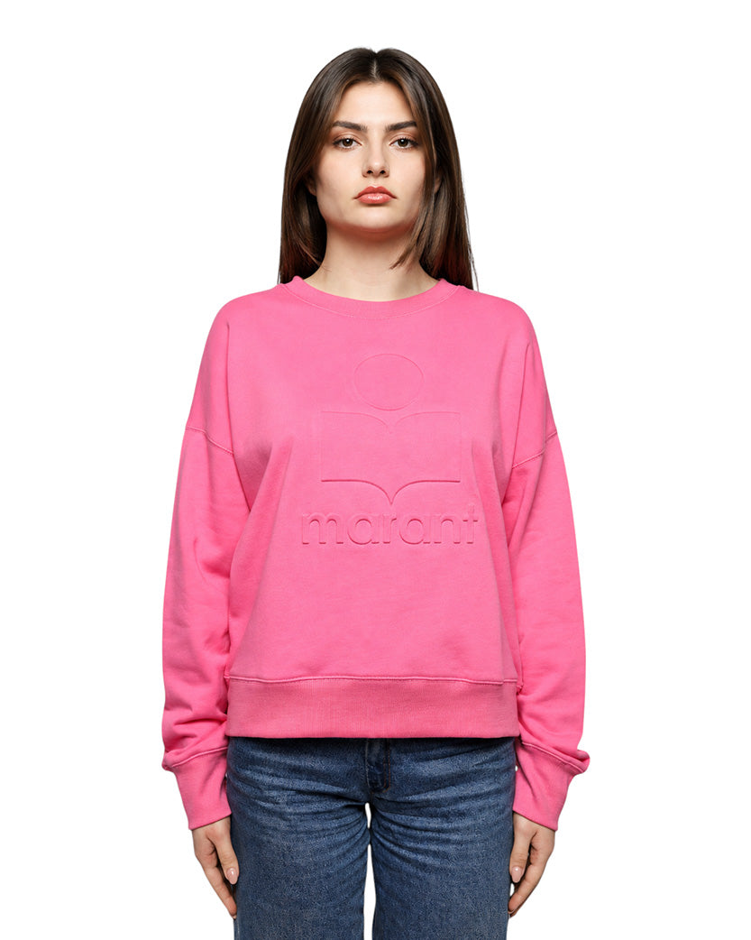 Isabel Marant Mobyli Sweatshirt Embossed Neon Pink