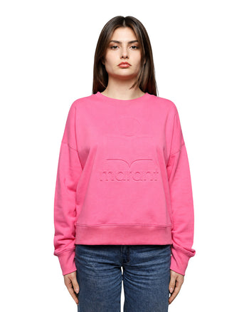 Isabel Marant Mobyli Sweatshirt Embossed Neon Pink