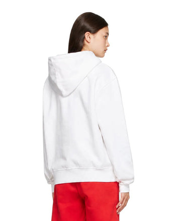 Jacquemus Embroidered Logo Hoodie White