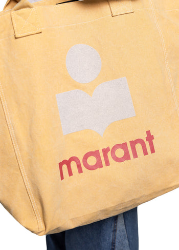 Isabel Marant Yenky Logo Canvas Tote Bag Yellow