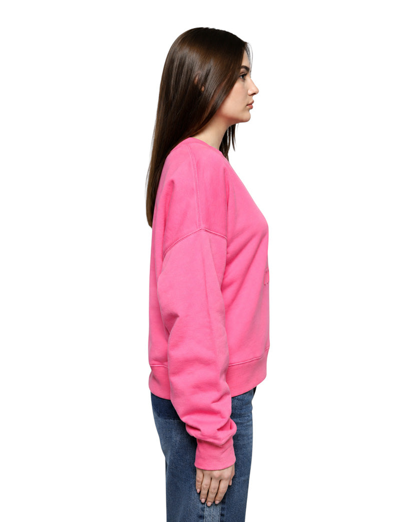 Isabel Marant Mobyli Sweatshirt Embossed Neon Pink