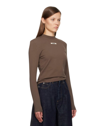 Jacquemus Les Classiques The Gros Grain Long-Sleeve T-Shirt Brown