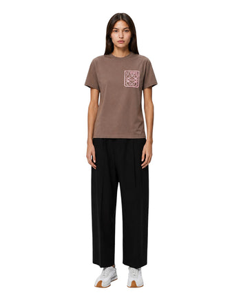 Loewe Anagram Fake Pocket T-shirt Warm Grey