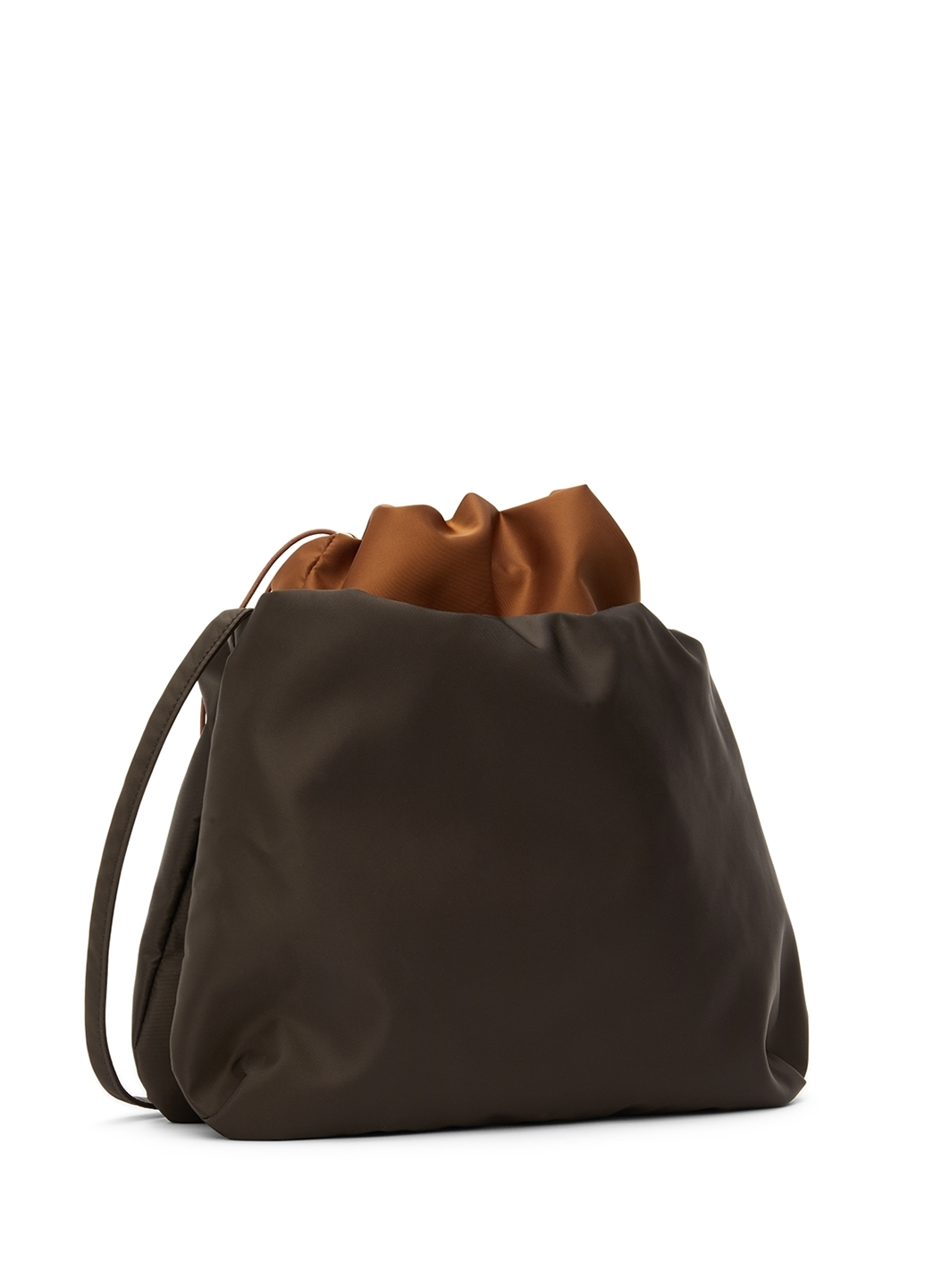 The Row Bourse Nylon Shoulder Bag Brown