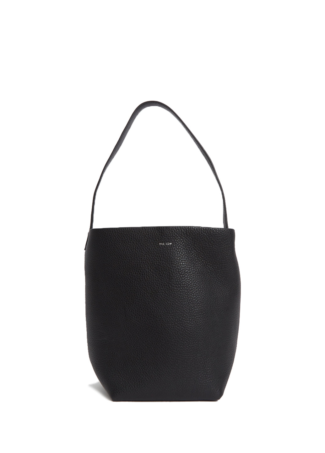 The Row Medium N/S Park Tote in Leather Black