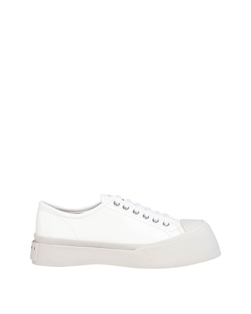 Marni Leather Pablo Lace-Up Sneaker White