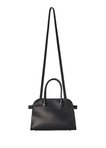 The Row Soft Margaux 10 Bag in Leather Black