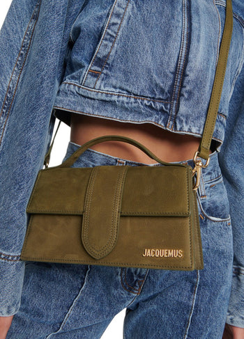 Jacquemus Le Bambino Grand Suede Olive