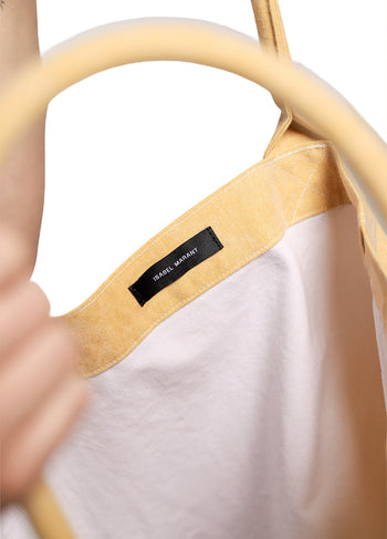 Isabel Marant Yenky Logo Canvas Tote Bag Yellow