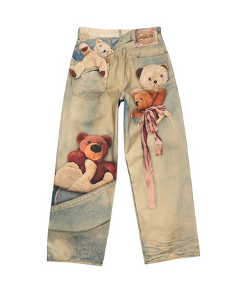 Acne Studios Teddy Bear Loose FIt 1981 Jeans Mid Blue
