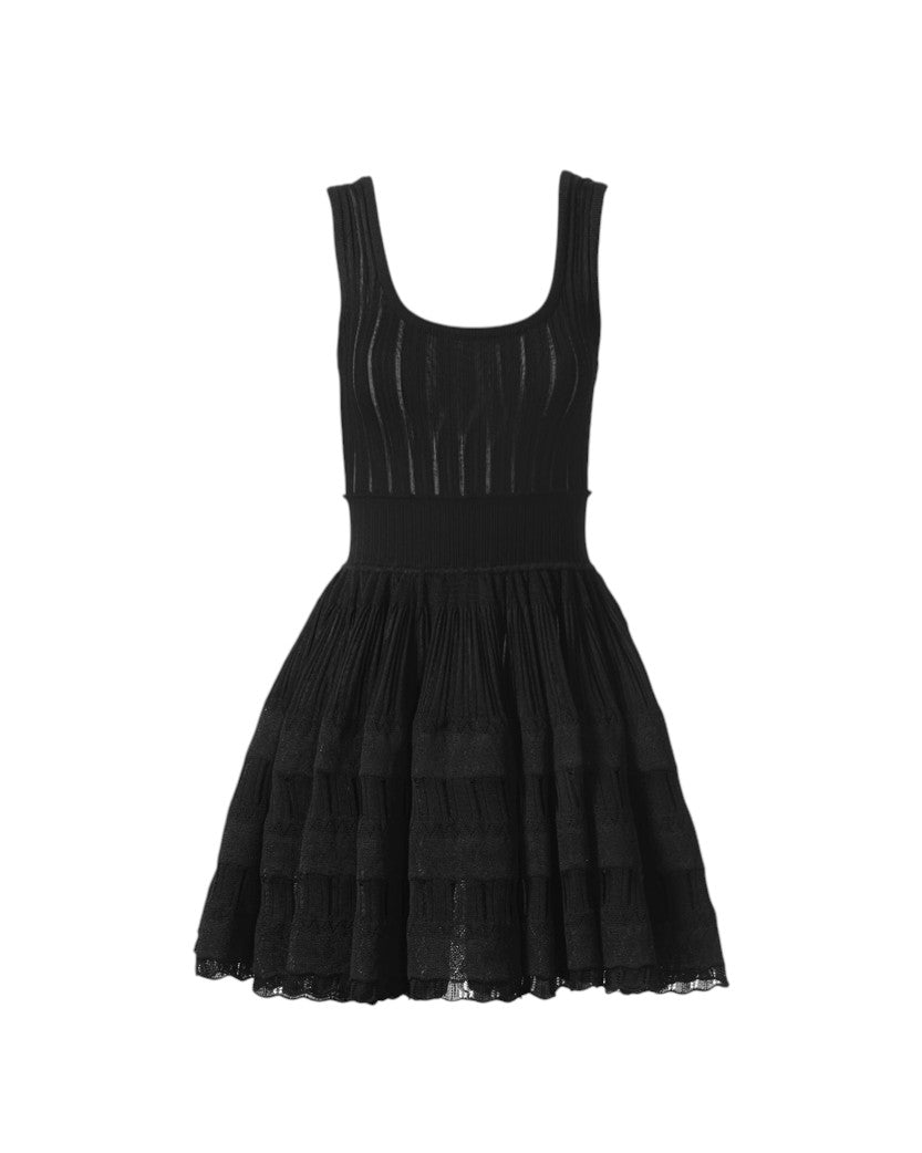 ALAIA Shiny Crinoline Dress Black