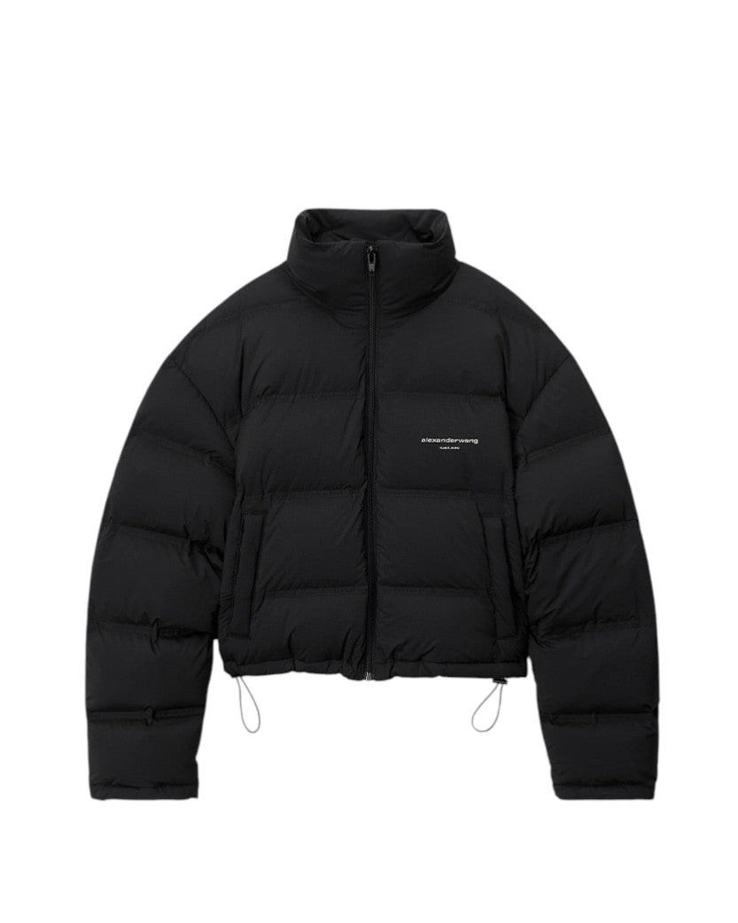 ALEXANDER WANG ブロックチェック シャドーロゴクロップドジャケット Куртка Alexander Wang Cropped Puffer Coat With Reflective Logo